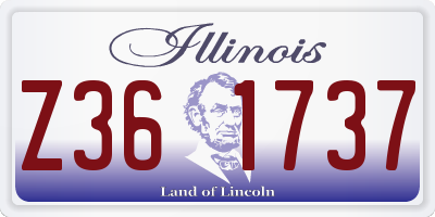 IL license plate Z361737