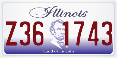 IL license plate Z361743