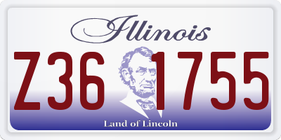 IL license plate Z361755