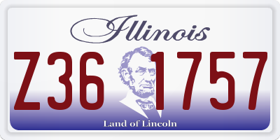 IL license plate Z361757