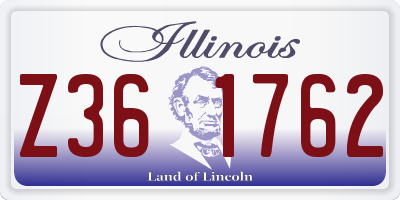 IL license plate Z361762