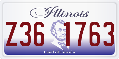 IL license plate Z361763