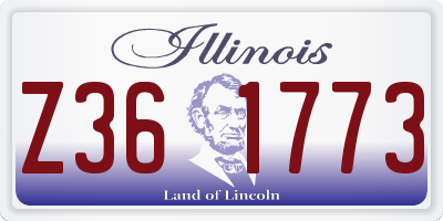 IL license plate Z361773