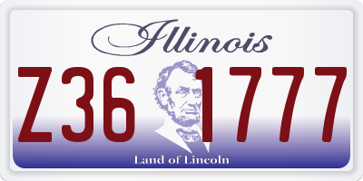 IL license plate Z361777