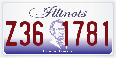 IL license plate Z361781