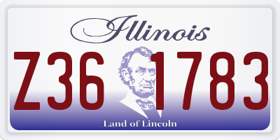 IL license plate Z361783
