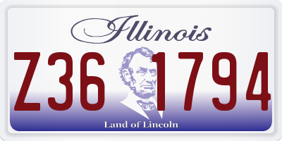 IL license plate Z361794