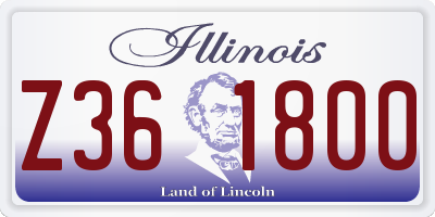 IL license plate Z361800