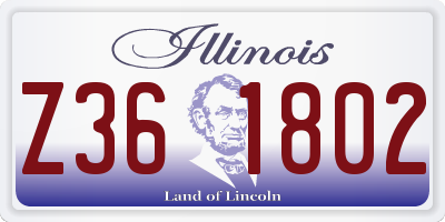 IL license plate Z361802