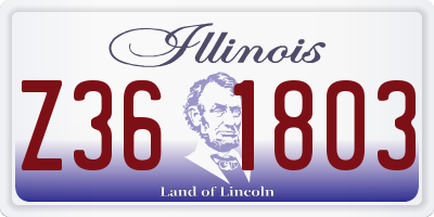 IL license plate Z361803