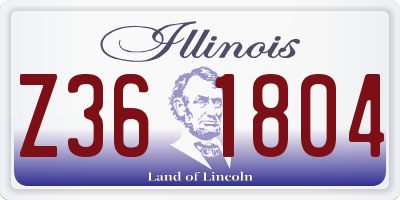 IL license plate Z361804