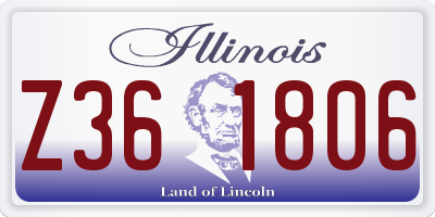 IL license plate Z361806