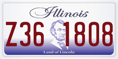IL license plate Z361808