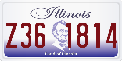 IL license plate Z361814