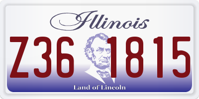 IL license plate Z361815