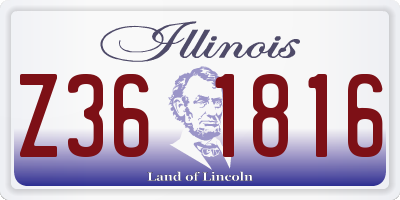 IL license plate Z361816