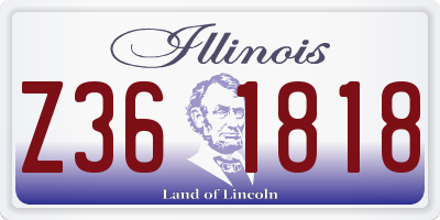 IL license plate Z361818