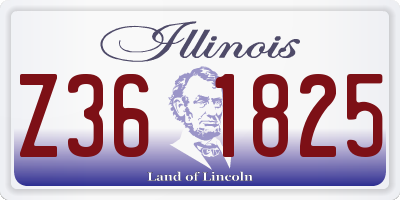 IL license plate Z361825
