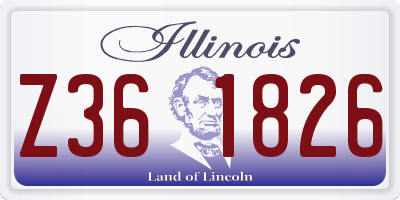 IL license plate Z361826