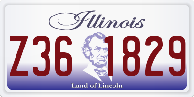 IL license plate Z361829