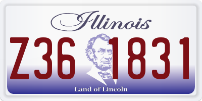 IL license plate Z361831