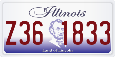 IL license plate Z361833