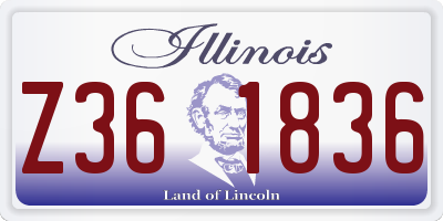 IL license plate Z361836