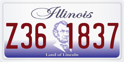 IL license plate Z361837