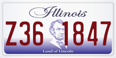 IL license plate Z361847