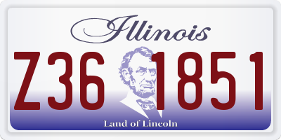 IL license plate Z361851