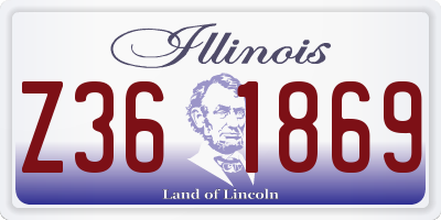 IL license plate Z361869