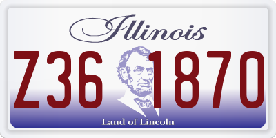 IL license plate Z361870