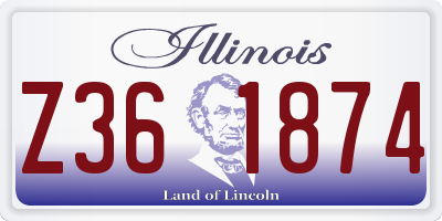 IL license plate Z361874