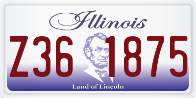 IL license plate Z361875