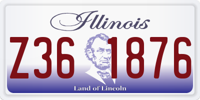 IL license plate Z361876
