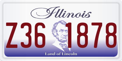 IL license plate Z361878