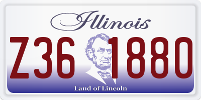 IL license plate Z361880
