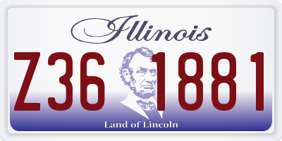 IL license plate Z361881