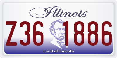 IL license plate Z361886