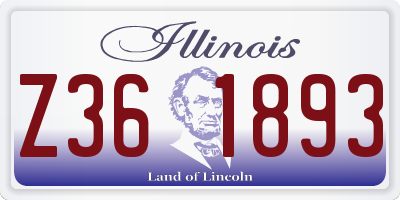 IL license plate Z361893