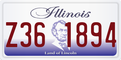 IL license plate Z361894