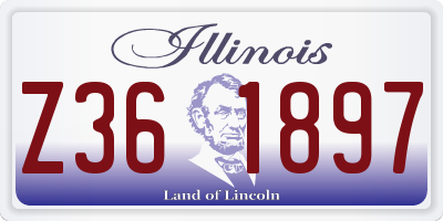 IL license plate Z361897