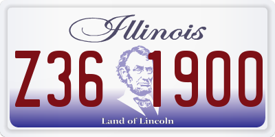 IL license plate Z361900