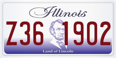 IL license plate Z361902