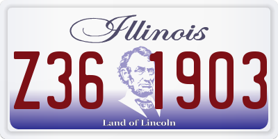IL license plate Z361903