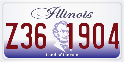IL license plate Z361904