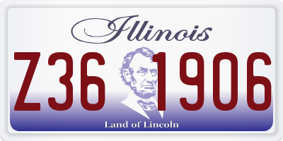 IL license plate Z361906
