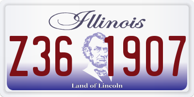 IL license plate Z361907