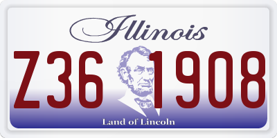 IL license plate Z361908