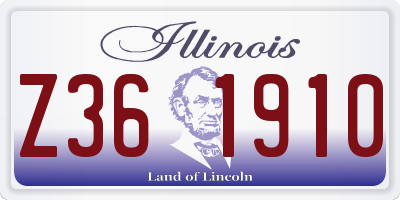 IL license plate Z361910